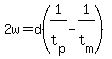 2w=d%281%2Ft%5Bp%5D-1%2Ft%5Bm%5D%29