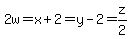 2w=x%2B2=y-2=z%2F2
