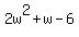 2w%5E2%2Bw-6