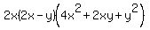 2x%282x-y%29+%284x%5E2%2B2xy%2By%5E2%29+