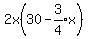 2x%2830-expr%283%2F4%29x%29