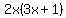 2x%283x%2B1%29