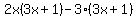 2x%283x%2B1%29-3%283x%2B1%29