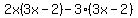 2x%283x-2%29-3%283x-2%29