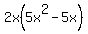2x%285x%5E2-5x%29