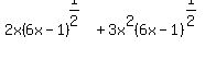 2x%286x-1%29%5E%281%2F2%29%2B3x%5E2%286x-1%29%5E%281%2F2%29