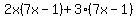 2x%287x-1%29%2B3%287x-1%29