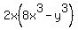 2x%288x%5E3+-+y%5E3%29+