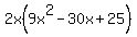 2x%289x%5E2-30x%2B25%29