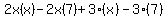 2x%28x%29-2x%287%29%2B3%28x%29-3%287%29