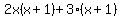 2x%28x%2B1%29%2B3%28x%2B1%29