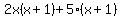 2x%28x%2B1%29%2B5%28x%2B1%29