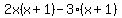 2x%28x%2B1%29-3%28x%2B1%29