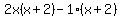 2x%28x%2B2%29-1%28x%2B2%29