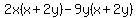 2x%28x%2B2y%29-9y%28x%2B2y%29
