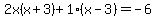 2x%28x%2B3%29%2B1%28x-3%29=-6