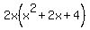 2x%28x%5E2%2B2x%2B4%29