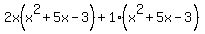 2x%28x%5E2%2B5x-3%29%2B1%28x%5E2%2B5x-3%29