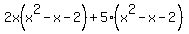 2x%28x%5E2-x-2%29%2B5%28x%5E2-x-2%29