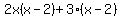 2x%28x+-2%29%2B3%28x-2%29