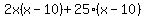 2x%28x-10%29%2B25%28x-10%29