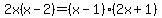 2x%28x-2%29=%28x-1%29%282x%2B1%29