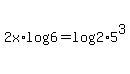 2x%2Alog%286%29=log%282%2A5%5E3%29