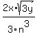 2x%2Asqrt%283y%29%2F3n%5E3