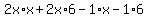 2x%2Ax+%2B+2x%2A6-1%2Ax-1%2A6