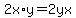 2x%2Ay=2yx