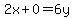 2x%2B0=6y