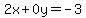 \"2x%2B0y=-3\"