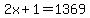 2x%2B1=1369