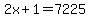 2x%2B1+=+7225