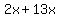 2x%2B13x