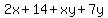 2x%2B14%2Bxy%2B7y