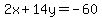 2x%2B14y=-60