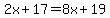 2x%2B17=8x%2B19