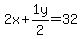 2x%2B1y%2F2=32