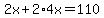 2x%2B2%2A4x=110