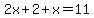 2x%2B2%2Bx=11