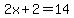 2x%2B2=14