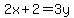 2x%2B2=3y