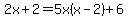 2x%2B2=5x%28x-2%29%2B6