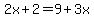 2x%2B2=9%2B3x
