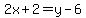 2x%2B2=y-6