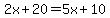 2x%2B20=5x%2B10