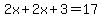 2x%2B2x%2B3=17