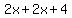 2x%2B2x%2B4