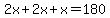 2x%2B2x%2Bx=180
